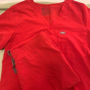 Figs Limited Edition Red scrub set